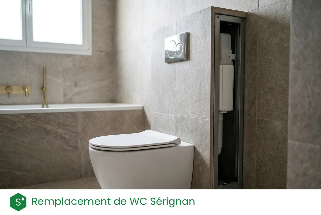 Remplacement de WC à Sérignan