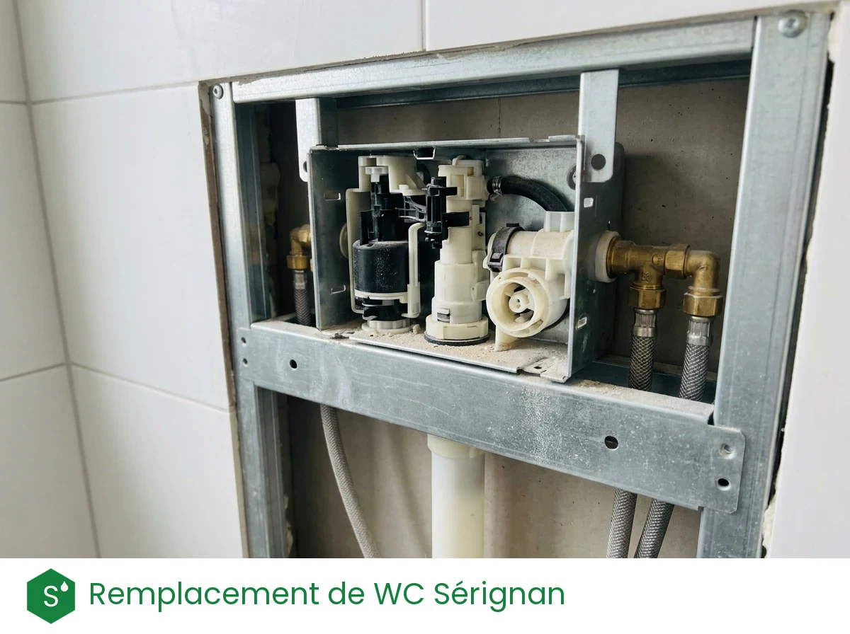 Remplacement de WC à Sérignan